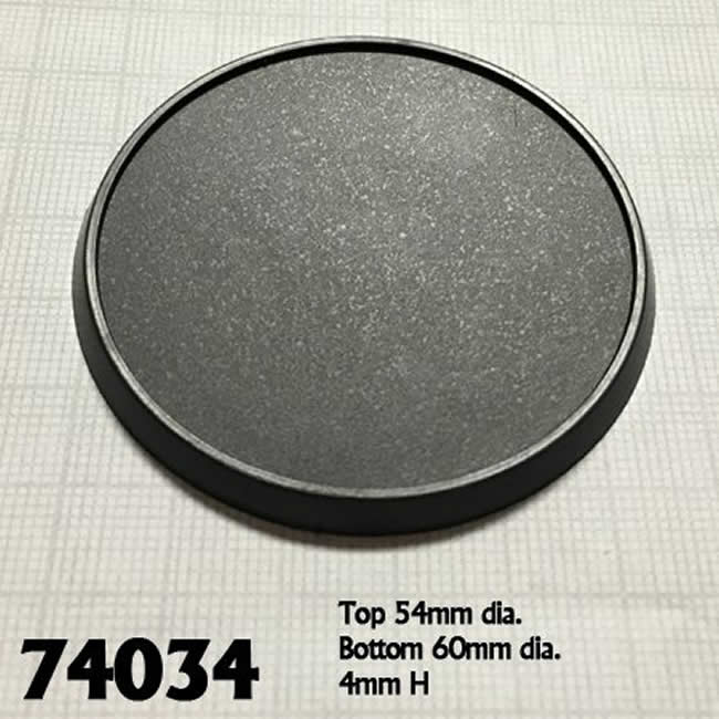 RPR74034 60mm Round Plastic Miniature Gaming Base Pack of 10 Reaper 2nd Image