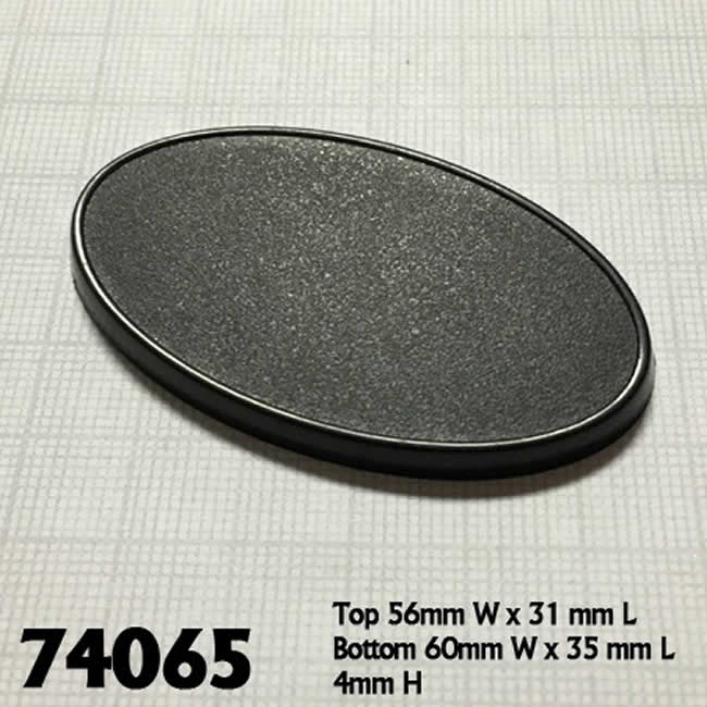 RPR74065 60mm X 35mm Oval Gaming Base Pack of 10 Reaper Miniatures Main Image