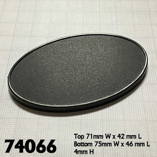 RPR74066 75mm X 46mm Oval Gaming Base Pack of 10 Reaper Miniatures Main Image