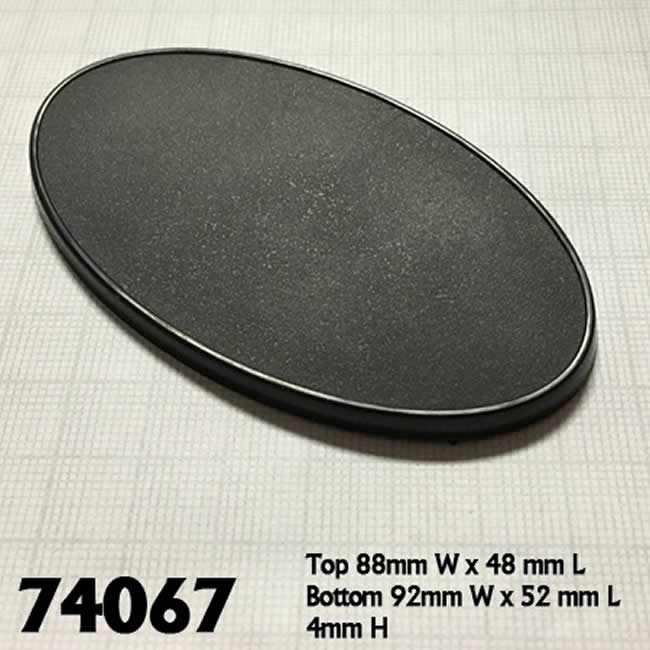 RPR74067 90mm X 52mm Oval Gaming Base Pack of 10 Reaper Miniatures Main Image