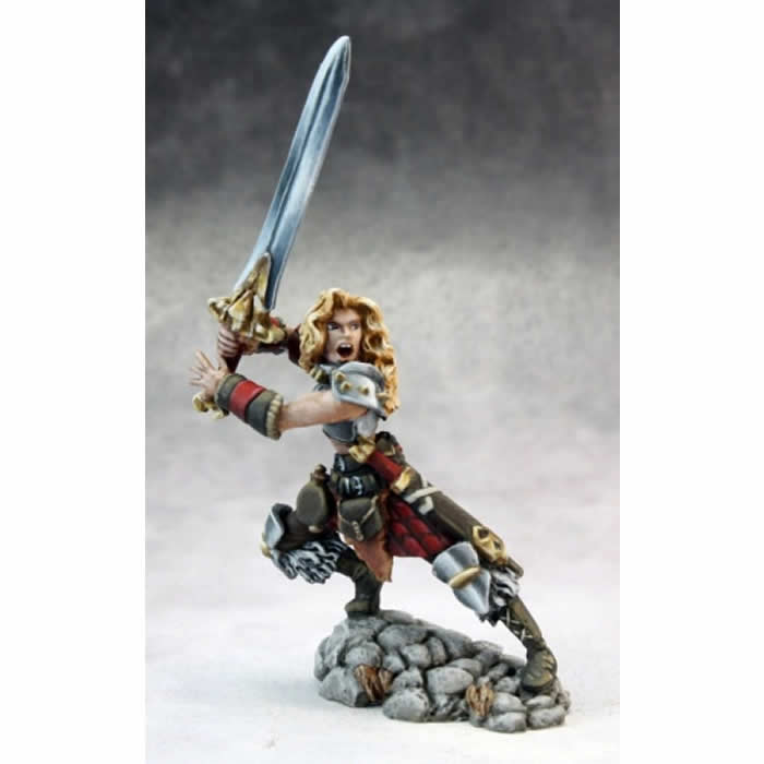 RPR77062 Deenah Female Barbarian Miniature 25mm Heroic Scale Main Image