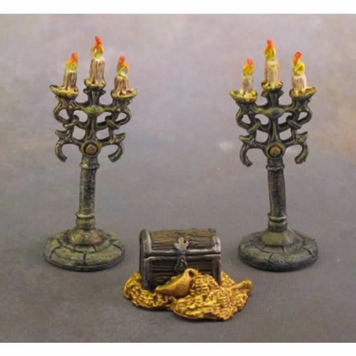 RPR77138 Treasure Pile and Candleabra Miniature 25mm Heroic Scale Main Image