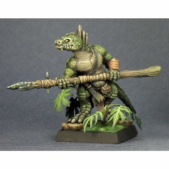 RPR77154 Lizardman Spearman Miniature 25mm Heroic Scale Dark Heaven Main Image