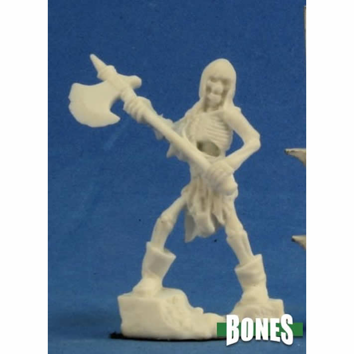 RPR77241 Skeleton Guardian Axeman Miniature 25mm Heroic Scale Bones Main Image