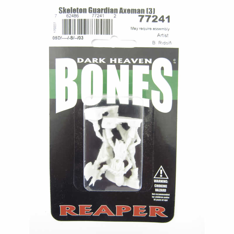 RPR77241 Skeleton Guardian Axeman Miniature 25mm Heroic Scale Bones 2nd Image