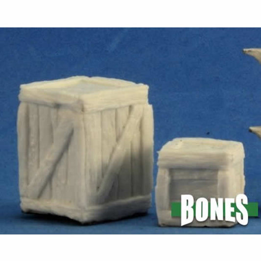 RPR77248 Large Crate and Small Crate Miniature 25mm Heroic Scale Bones Main Image