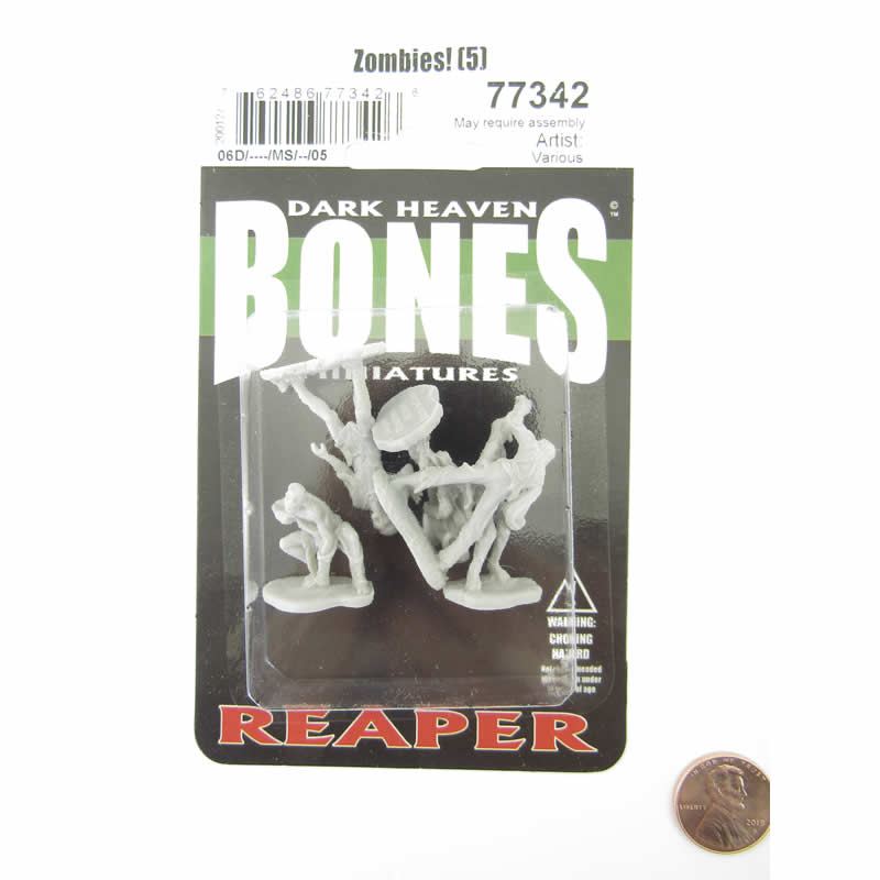 RPR77342 Zombies Miniature 25mm Heroic Scale Figure Dark Heaven Bones 2nd Image