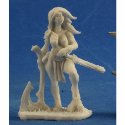 RPR77374 Tyrea Bronzelocks Barbarian Miniature 25mm Heroic Scale Figure Dark Heaven Bones Main Image