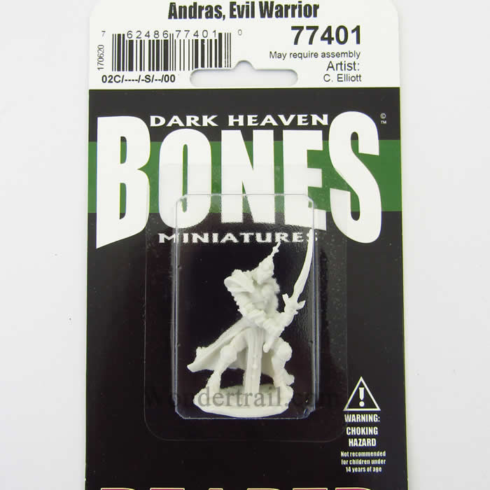 RPR77401 Andras Evil Warrior Miniature 25mm Heroic Scale Bones 2nd Image