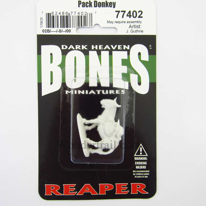 RPR77402 Pack Donkey Miniature 25mm Heroic Scale Bones 2nd Image