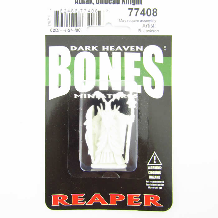 RPR77408 Athak Undead Knight Miniature 25mm Heroic Bones 2nd Image