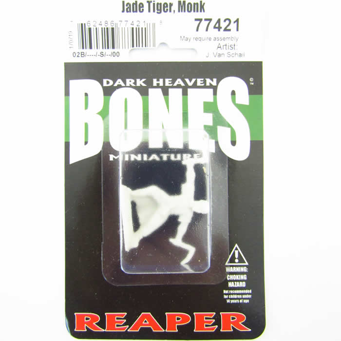 RPR77421 Jade Tiger Monk Miniature 25mm Heroic Scale Bones 2nd Image