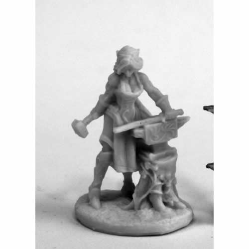 RPR77459 Laril Silverhand Elven Blacksmith Miniature 25mm Heroic Scale Main Image