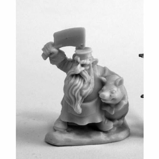 RPR77460 Dwarven Butcher with Knife and Potbelly Pig Miniature 25mm Main Image