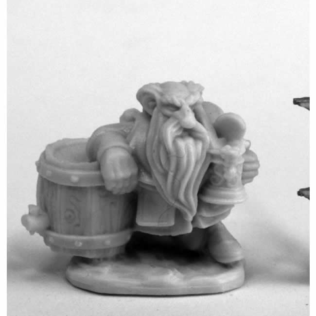 RPR77461 Dwarven Brewer With Keg Miniature 25mm Heroic Scale Main Image