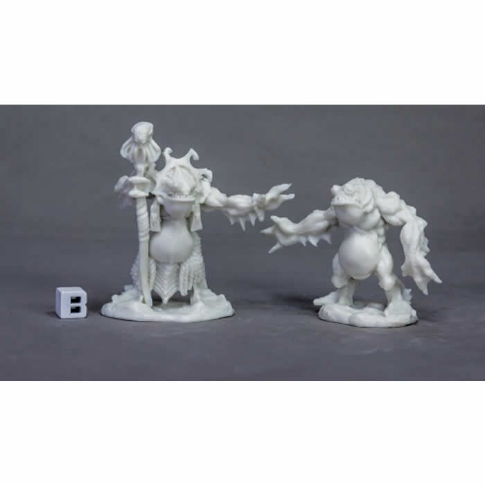 RPR77520 Deep One Priest and Servitor Miniature 25mm Heroic Scale Main Image