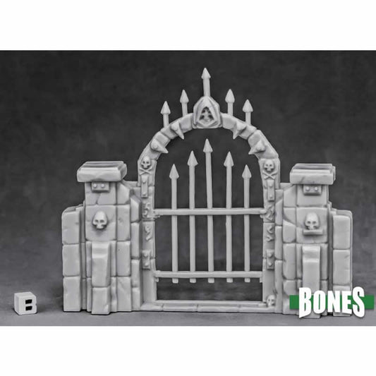 RPR77527 Graveyard Fence Gate Miniature 25mm Heroic Scale Main Image