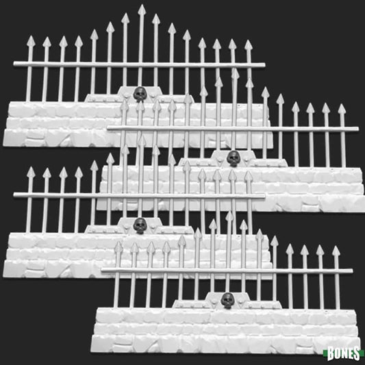 RPR77532 Graveyard Long Fences Miniature 25mm Heroic Scale Main Image
