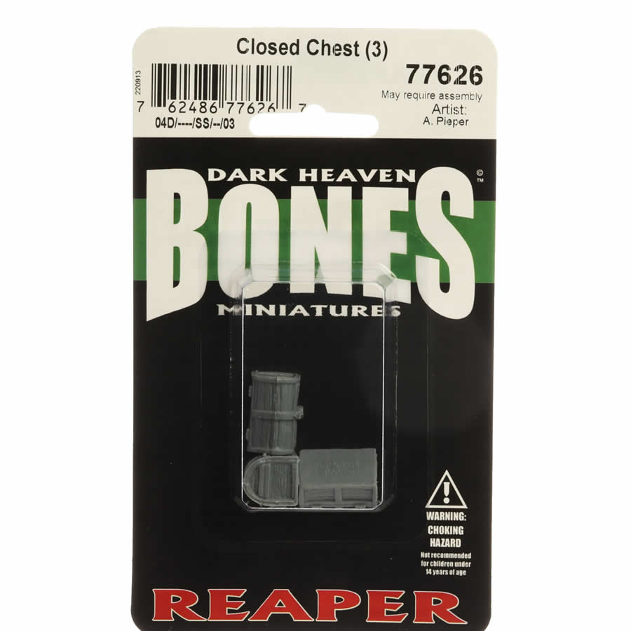 RPR77626 Wooden Chests Miniature Figure 25mm Heroic Scale Dark Heaven Bones