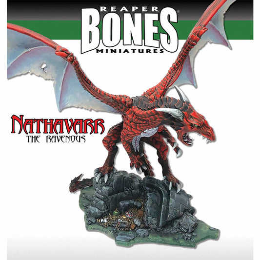RPR77682 Nathavarr The Ravenous Dragon Miniature 25mm Heroic Scale Figure Dark Heaven Bones Main Image
