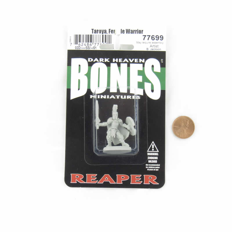 RPR77699 Taroya Female Warrior Miniature 25mm Heroic Scale Figure Dark Heaven Bones 2nd Image