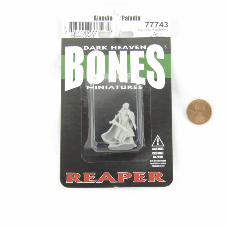 RPR77743 Alandin Elf Paladin Miniature 25mm Heroic Scale Figure Dark Heaven Bones 2nd Image