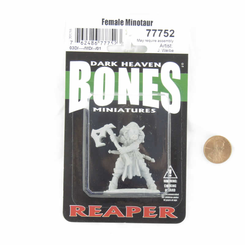 RPR77752 Female Minotaur Miniature 25mm Heroic Scale Figure Dark Heaven Bones 2nd Image