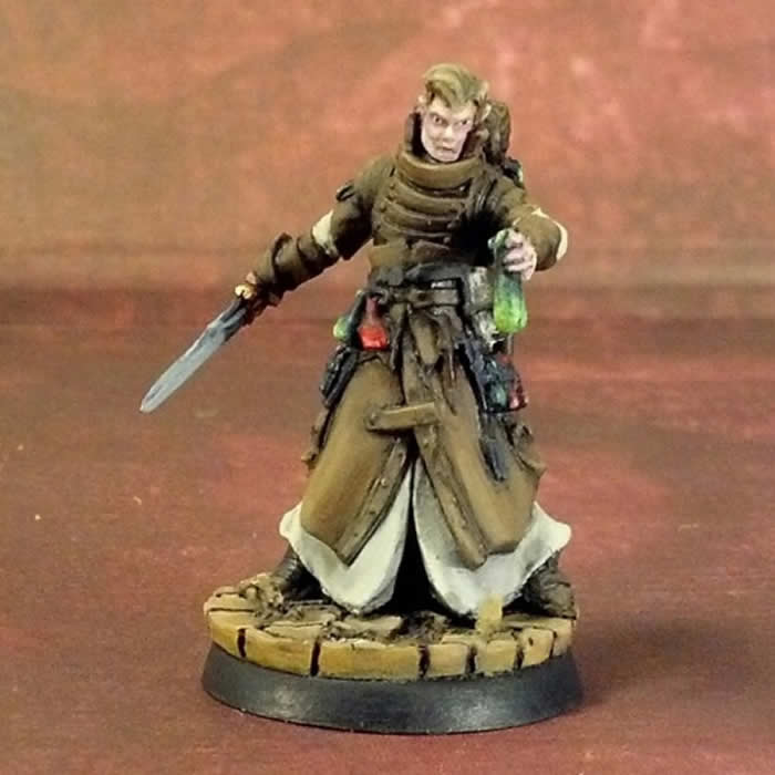 RPR89010 Damiel Iconic Alchemist Miniature 25mm Heroic Scale Pathfinder Main Image