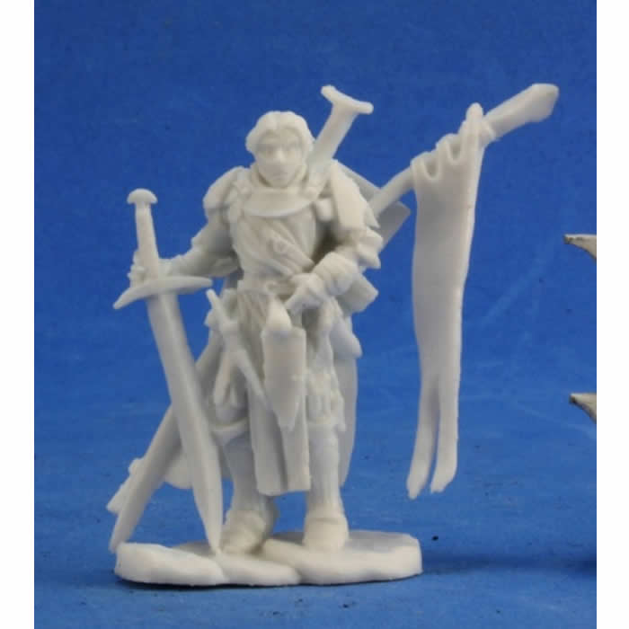 RPR89025 Alain Fighter Miniature 25mm Heroic Scale Pathfinder Bones Main Image