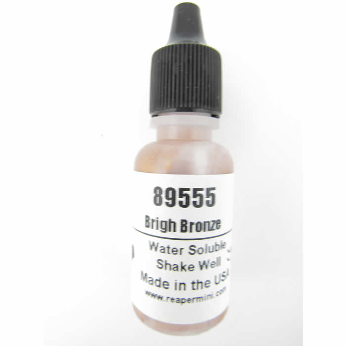 RPR89555 Brigh Bronze Master Series Hobby Paint .5oz Dropper Bottle Main Image