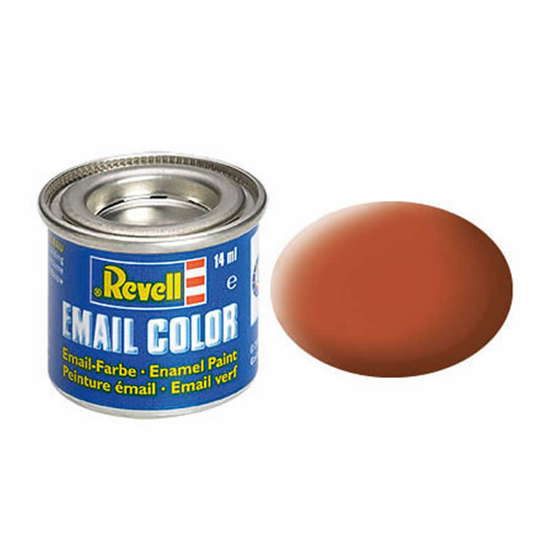 RVP32185 Brown Matt Enamel Paint 14ml (.47oz) Tinlet Revell Main Image