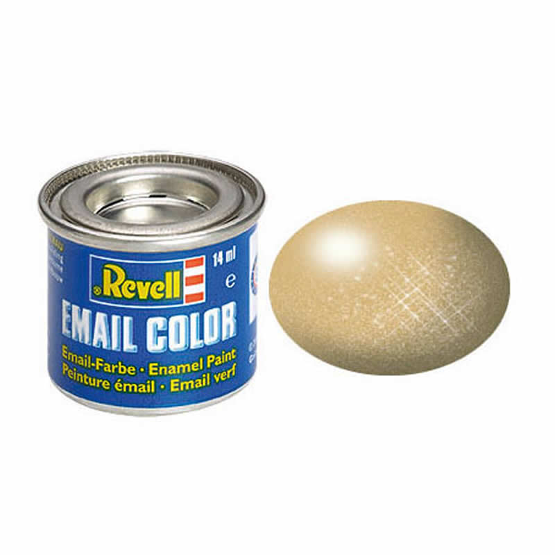 RVP32194 Gold Metallic Enamel Paint 14ml (.47oz) Tinlet Revell Main Image