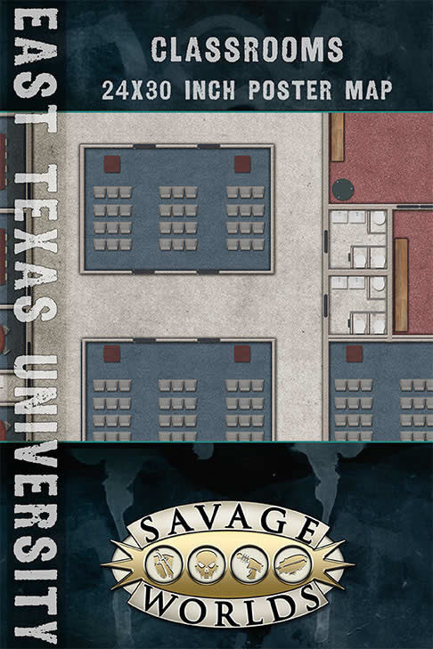 S2P10313 Savage Worlds Classroom/Housing East Texas University RPG Map S2P Main Image