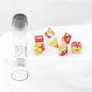 SDZ000206 Yellow Red Semi Translucent Resin Dice White Numbers 16mm (5/8 inch) 7 Dice Set Main Image