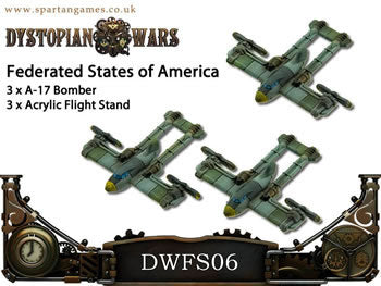SPGDWFS06 FSA A-17 Class Bombers - Dystopian Wars by Spartan Main Image