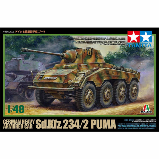 TAM37010 Sd.Kfz 234/2 Puma German Heavy Armored Car 1/48 Scale Plastic