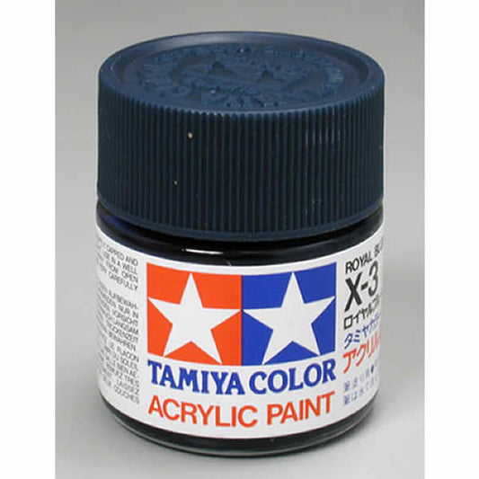 TAM81003 X3 Royal Blue Gloss Acrylic 23ml (3/4oz) Bottle Hobby Paint Main Image