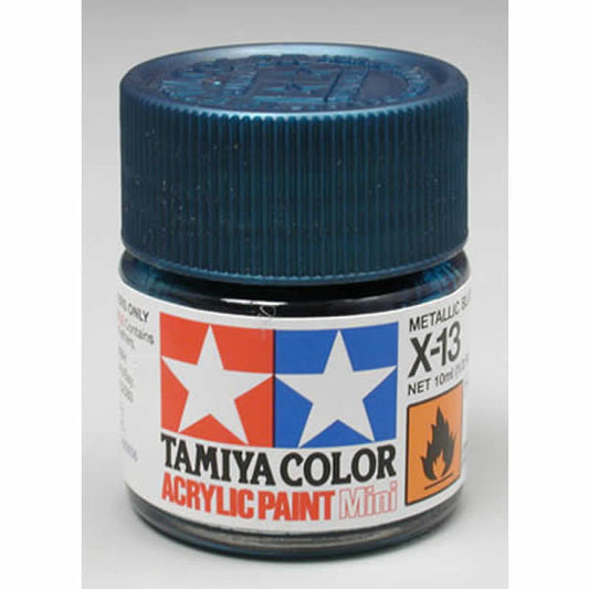 TAM81013 X13 Metallic Blue Gloss Acrylic 23ml (3/4oz) Bottle Hobby Paint Main Image
