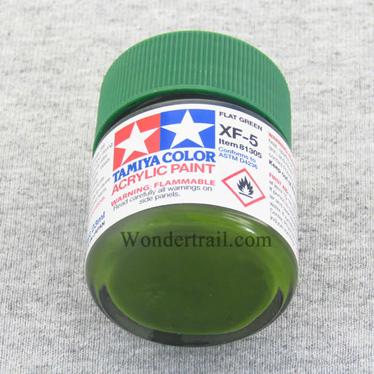 TAM81305 XF5 Green Flat Acrylic 23ml (3/4oz) Bottle Hobby Paint Tamiya Main Image