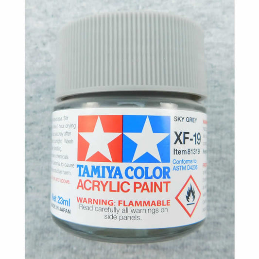 TAM81319 XF-19 Sky Gray Flat Acrylic 23ml (3/4oz) Bottle Hobby Paint Main Image