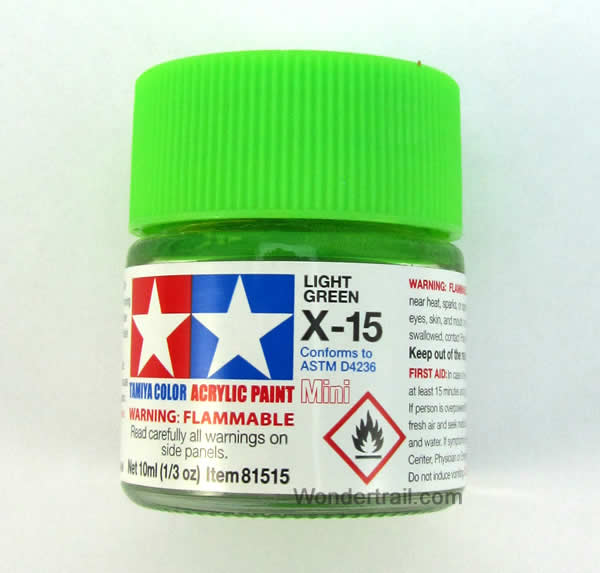 TAM81515PT Mini  X-15 Light Green Gloss Acrylic 10ml (1/3oz) Bottle Hobby Paint Tamiya Main Image