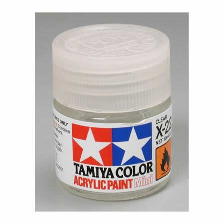 TAM81522PT Mini X-22 Clear Acrylic 10ml (1/3oz) Bottle Hobby Paint Tamiya Main Image