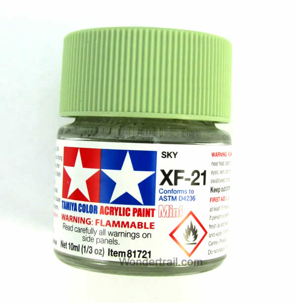 TAM81721PT Mini XF-21 Flat Sky Acrylic 10ml (1/3oz) Bottle Hobby Paint Tamiya Main Image