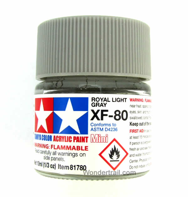 TAM81780 XF-80 Mini Flat British Navy Gray Acrylic 10ml (1/3oz) Bottle Hobby Paint Tamiya Main Image