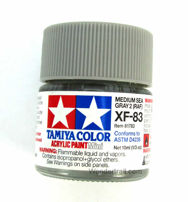 TAM81783 XF-83 Mini RAF Medium Sea Gray 2 Acrylic 10ml (1/3oz) Bottle Hobby Paint Tamiya Main Image