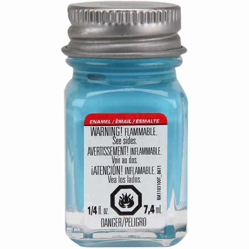 TES1107 Turquoise Enamel Gloss Paint.25oz Bottle Testors Main Image