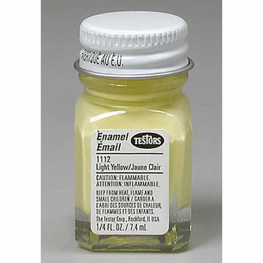 TES1112 Light Yellow Gloss Enamel Paint .25oz Bottle Testors Paints Main Image