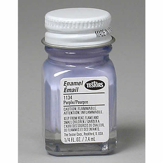 TES1134PT Purple Gloss Enamel Paint .25oz Bottle Testors Paints Main Image