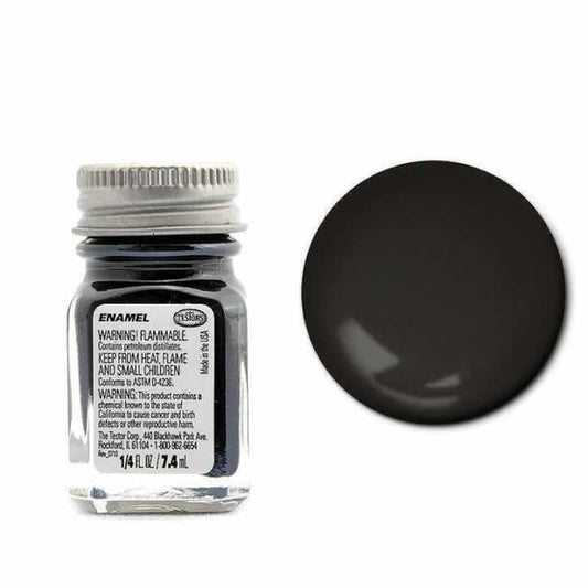 TES1139 Semi Gloss Black Enamel Paint .25oz Bottle Testors Main Image