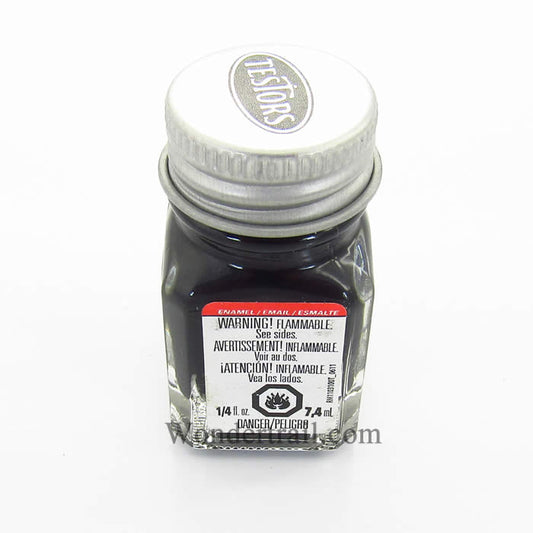 TES1154PT Black Metallic Enamel Paint .25oz Bottle Testors Paints Main Image